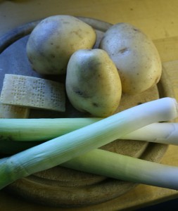 leek and parmesan soup ingredients-camel csa 20100108